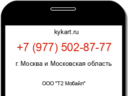 Информация о номере телефона +7 (977) 502-87-77: регион, оператор