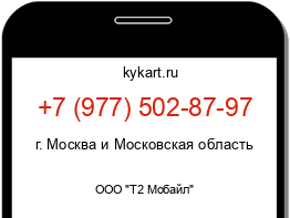 Информация о номере телефона +7 (977) 502-87-97: регион, оператор