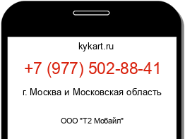 Информация о номере телефона +7 (977) 502-88-41: регион, оператор