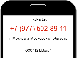 Информация о номере телефона +7 (977) 502-89-11: регион, оператор
