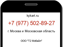 Информация о номере телефона +7 (977) 502-89-27: регион, оператор