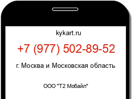 Информация о номере телефона +7 (977) 502-89-52: регион, оператор
