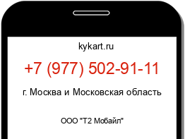 Информация о номере телефона +7 (977) 502-91-11: регион, оператор