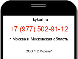 Информация о номере телефона +7 (977) 502-91-12: регион, оператор