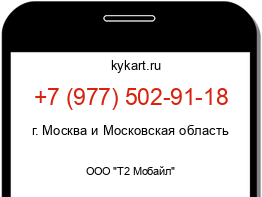 Информация о номере телефона +7 (977) 502-91-18: регион, оператор