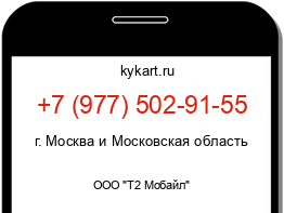 Информация о номере телефона +7 (977) 502-91-55: регион, оператор