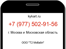 Информация о номере телефона +7 (977) 502-91-56: регион, оператор