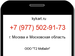 Информация о номере телефона +7 (977) 502-91-73: регион, оператор