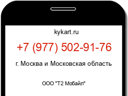 Информация о номере телефона +7 (977) 502-91-76: регион, оператор