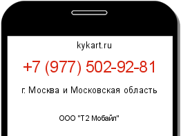 Информация о номере телефона +7 (977) 502-92-81: регион, оператор