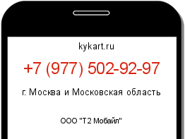 Информация о номере телефона +7 (977) 502-92-97: регион, оператор