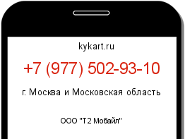Информация о номере телефона +7 (977) 502-93-10: регион, оператор