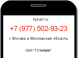 Информация о номере телефона +7 (977) 502-93-23: регион, оператор
