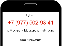 Информация о номере телефона +7 (977) 502-93-41: регион, оператор