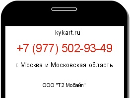 Информация о номере телефона +7 (977) 502-93-49: регион, оператор
