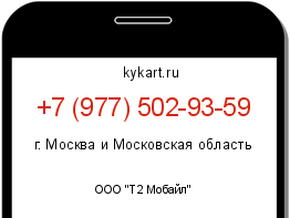 Информация о номере телефона +7 (977) 502-93-59: регион, оператор