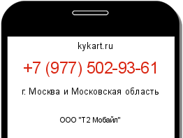 Информация о номере телефона +7 (977) 502-93-61: регион, оператор
