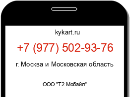 Информация о номере телефона +7 (977) 502-93-76: регион, оператор