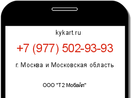 Информация о номере телефона +7 (977) 502-93-93: регион, оператор