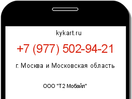 Информация о номере телефона +7 (977) 502-94-21: регион, оператор