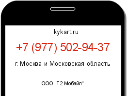 Информация о номере телефона +7 (977) 502-94-37: регион, оператор