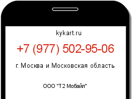 Информация о номере телефона +7 (977) 502-95-06: регион, оператор