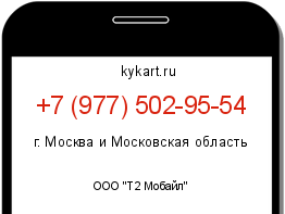 Информация о номере телефона +7 (977) 502-95-54: регион, оператор
