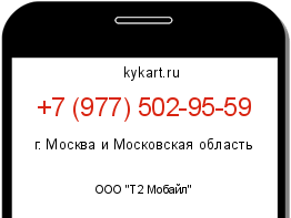 Информация о номере телефона +7 (977) 502-95-59: регион, оператор