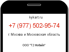 Информация о номере телефона +7 (977) 502-95-74: регион, оператор