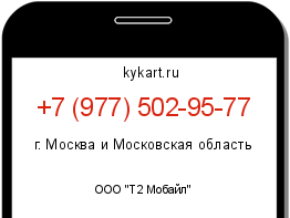 Информация о номере телефона +7 (977) 502-95-77: регион, оператор