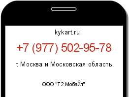 Информация о номере телефона +7 (977) 502-95-78: регион, оператор