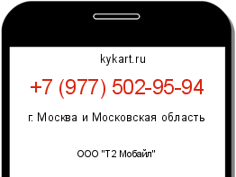 Информация о номере телефона +7 (977) 502-95-94: регион, оператор