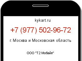 Информация о номере телефона +7 (977) 502-96-72: регион, оператор