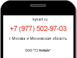 Информация о номере телефона +7 (977) 502-97-03: регион, оператор