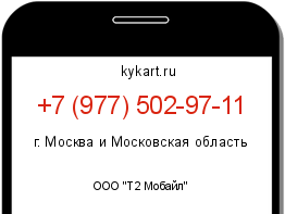 Информация о номере телефона +7 (977) 502-97-11: регион, оператор