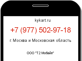 Информация о номере телефона +7 (977) 502-97-18: регион, оператор