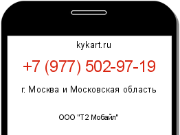Информация о номере телефона +7 (977) 502-97-19: регион, оператор