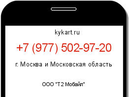Информация о номере телефона +7 (977) 502-97-20: регион, оператор