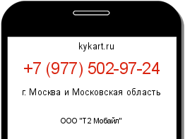 Информация о номере телефона +7 (977) 502-97-24: регион, оператор