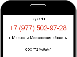 Информация о номере телефона +7 (977) 502-97-28: регион, оператор