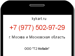 Информация о номере телефона +7 (977) 502-97-29: регион, оператор