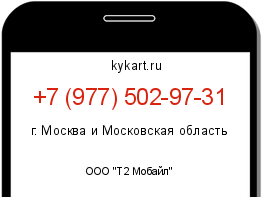 Информация о номере телефона +7 (977) 502-97-31: регион, оператор