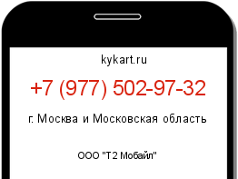 Информация о номере телефона +7 (977) 502-97-32: регион, оператор