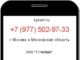 Информация о номере телефона +7 (977) 502-97-33: регион, оператор