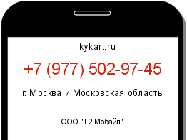 Информация о номере телефона +7 (977) 502-97-45: регион, оператор
