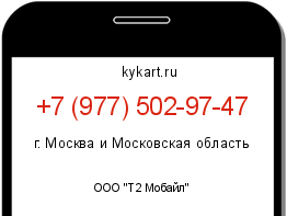 Информация о номере телефона +7 (977) 502-97-47: регион, оператор