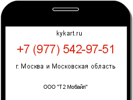 Информация о номере телефона +7 (977) 542-97-51: регион, оператор
