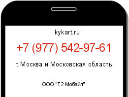 Информация о номере телефона +7 (977) 542-97-61: регион, оператор
