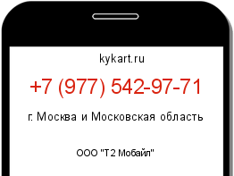 Информация о номере телефона +7 (977) 542-97-71: регион, оператор