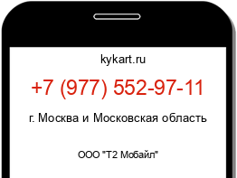 Информация о номере телефона +7 (977) 552-97-11: регион, оператор